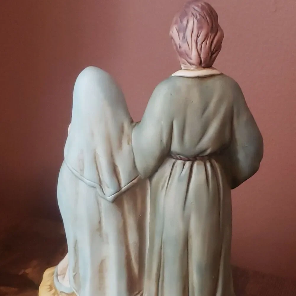 Midwest Importers Porcelain Nativity Music Box Plays Silent Night Christmas